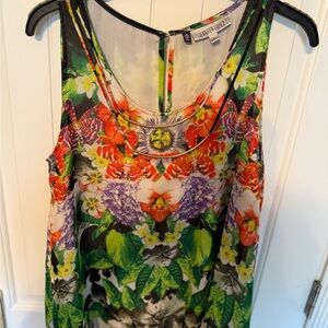 Jennifer Lopez Vibrant Floral Women's Blouse - Multicolor